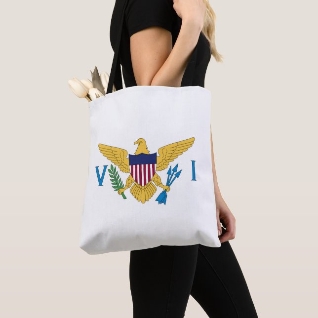 US Virgin Islands flag Tote Bag (Close Up)