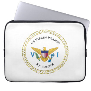 US Virgin Islands Flag USVI St. Croix VI Laptop Sleeve
