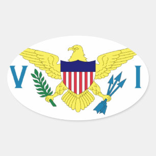 US Virgin Islands Oval Sticker