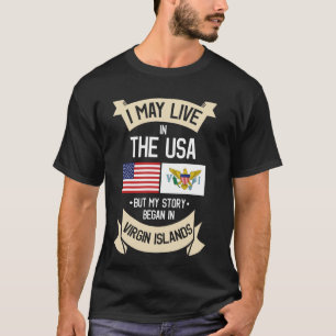 US Virgin Islands Roots American Flag USA Gifts T-Shirt