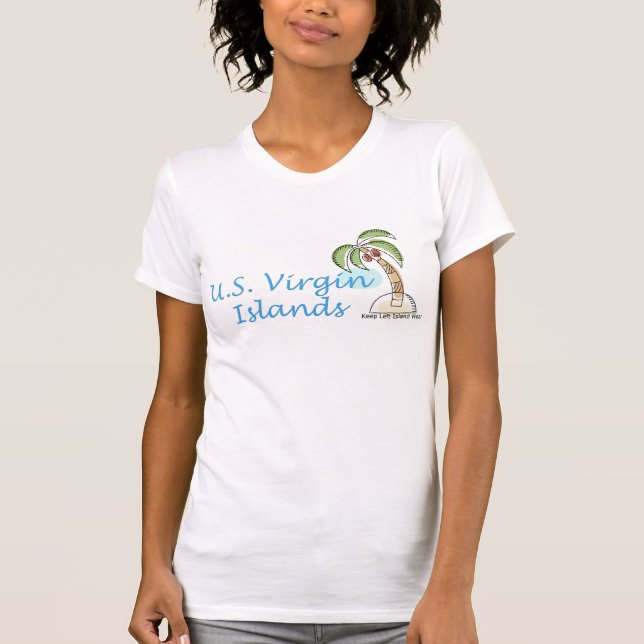 US Virgin Islands Sleeveless V-neck T-Shirt (Front)