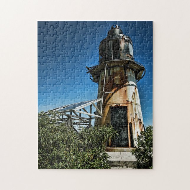 US Virgin Islands St. Croix Light House Blue White Jigsaw Puzzle (Vertical)