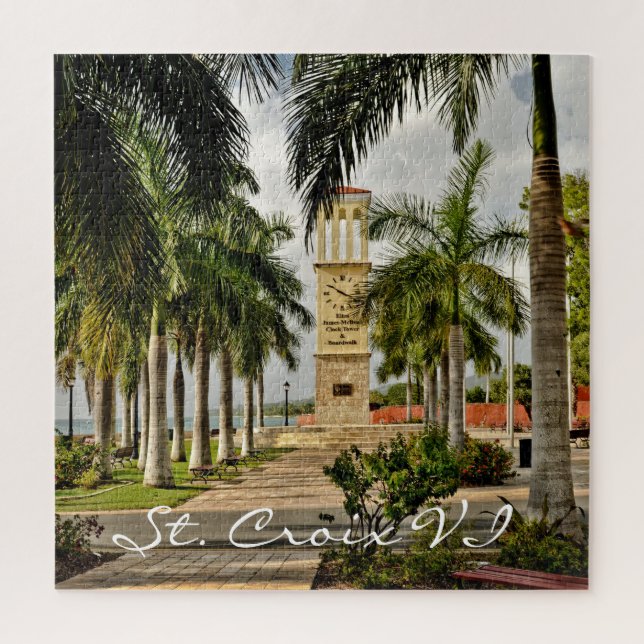 US Virgin Islands St. Croix Palm Trees Tropical Jigsaw Puzzle (Vertical)