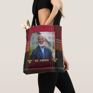 US Virgin Islands St. Croix Photo USVI Madras Tote Bag