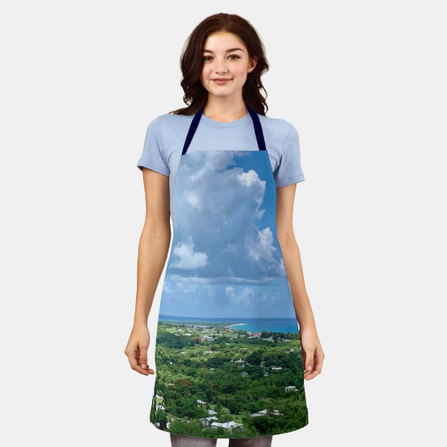 US Virgin Islands St. Croix Sandy Point USVI Apron (Worn)