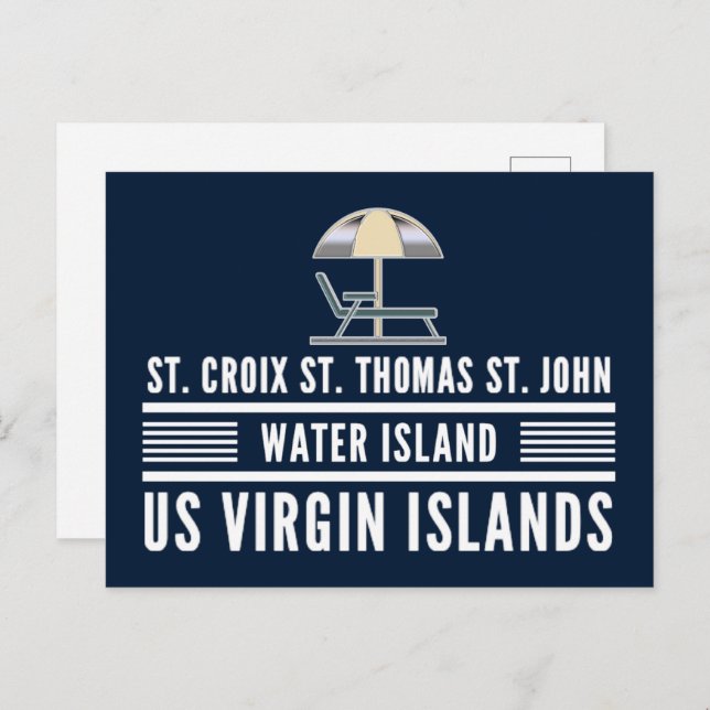 US Virgin Islands St. Croix St. Thomas USVI Postcard (Front/Back)