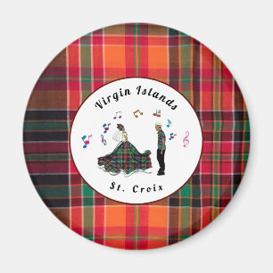 US Virgin Islands St. Croix USVI Madras Custom Magnet
