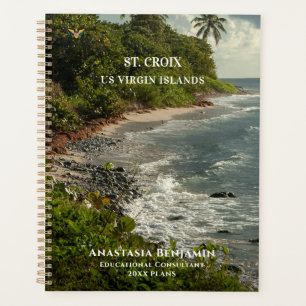 US Virgin Islands St. Croix USVI Tropical Custom Planner