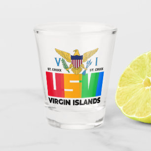 US Virgin Islands St. Croix USVI Tropical Shot Glass