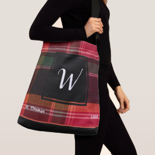 US Virgin Islands St. Thomas USVI Madras Custom Crossbody Bag