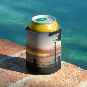 US Virgin Islands Sunset Tropical Caribbean Can Cooler
