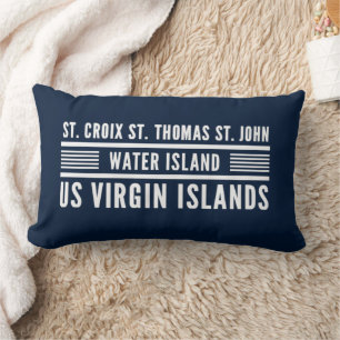 US Virgin Islands USVI Caribbean Tropical Lumbar Cushion