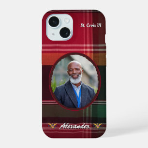 US Virgin Islands USVI Flag St. Croix Madras Photo iPhone 15 Case