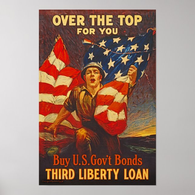 US War Bonds Third Liberty Loan WWI Propaganda Poster (Front)