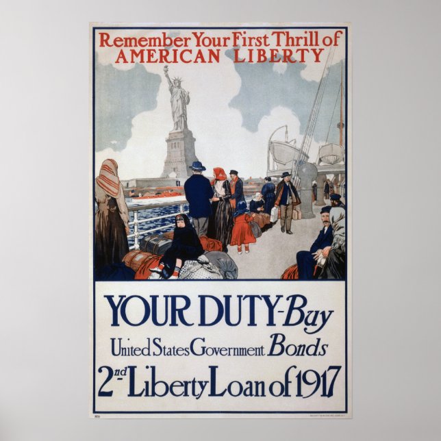 US War Bonds WW1 Poster (Front)