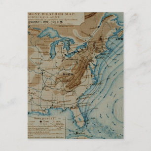 US Weather Map Postcard