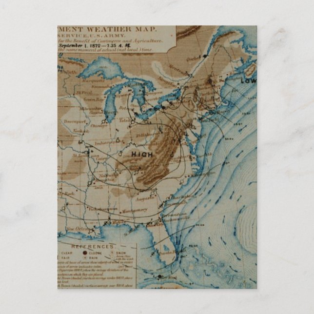US Weather Map Postcard (Front)