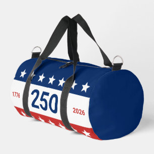 USA 1776 2026 250 Anniversary Red White Blue Duffle Bag
