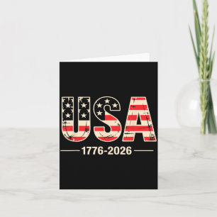 Usa 1776 2026 250th Anniversary Aamerica Patriotic Card