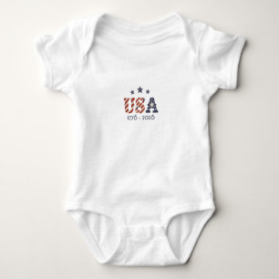 USA 1776 2026 American 250th Anniversary Baby Bodysuit