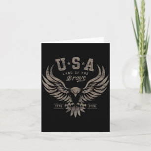 Usa 1776 2026 Anniversary Steel Gray Card