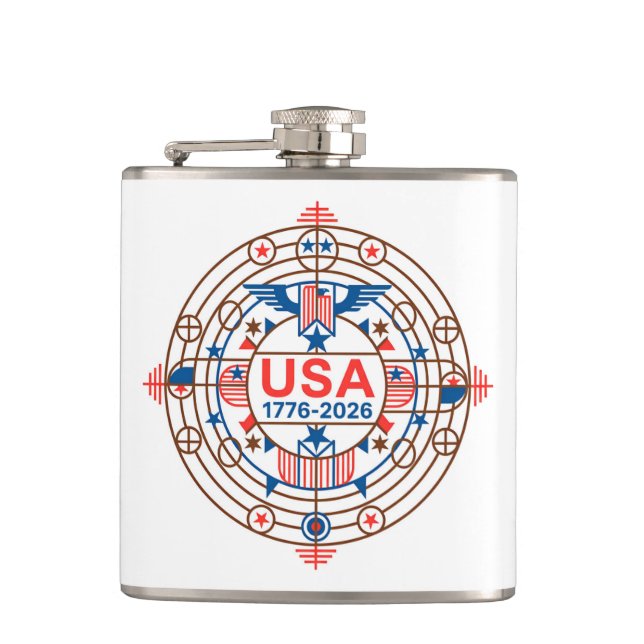 USA 1776-2026 HIP FLASK (Front)