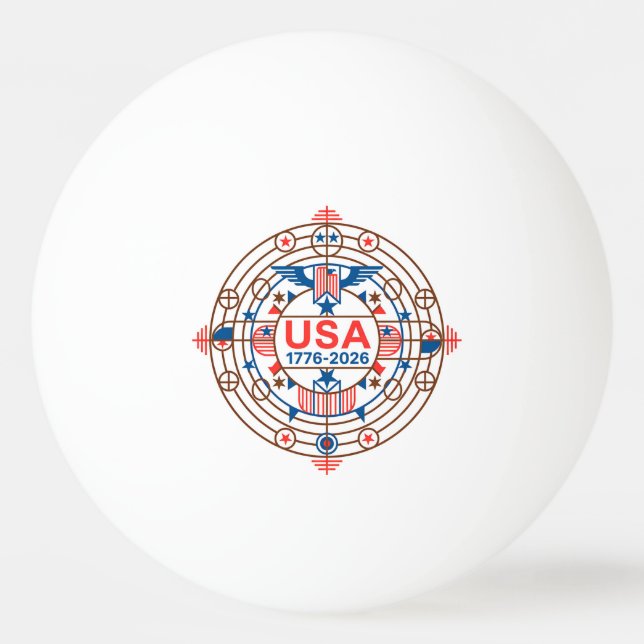 USA 1776-2026 PING PONG BALL (Front)