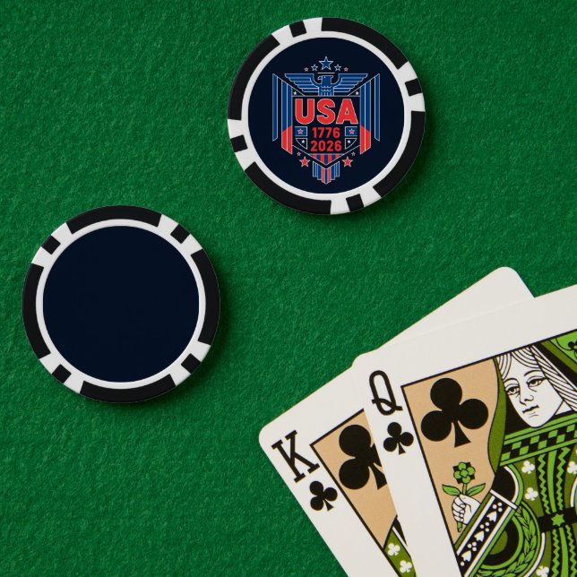 USA 1776-2026 POKER CHIPS (Poker Table (Double))