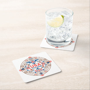 USA 1776-2026 SQUARE PAPER COASTER