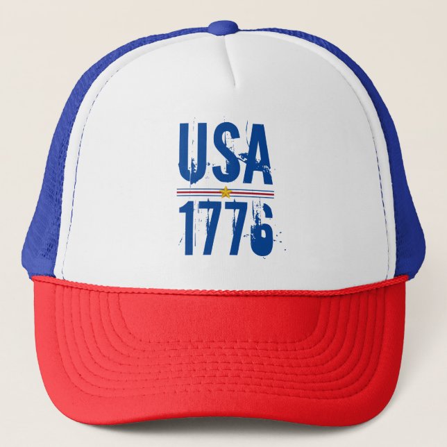 USA 1776 TRUCKER HAT (Front)