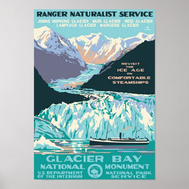 " USA: 1925/today Alaska - GLACIER BAY Monument... Poster (Front)