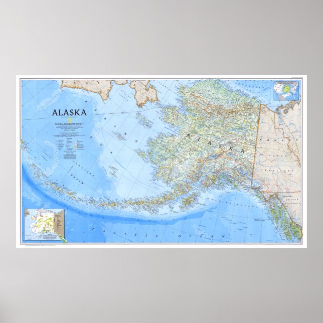 " USA: 1994/today Alaska - Detailed MAP ... Poster (Front)