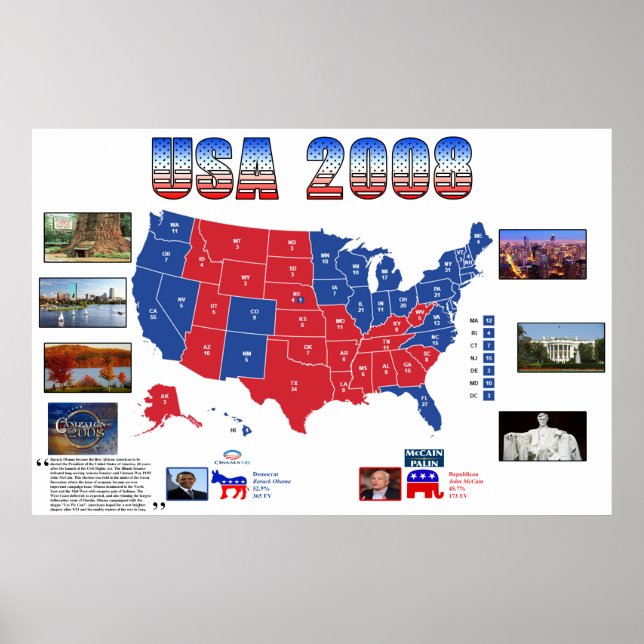 USA 2008 Presidential Election Poster (Front)