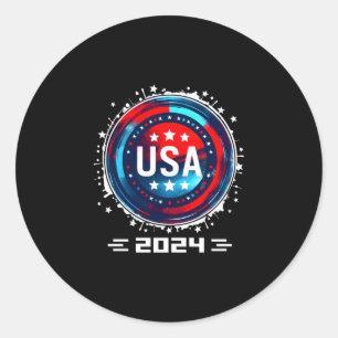 Usa 2024 go united states sport usa team 2024 usa classic round sticker