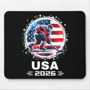 Usa 2026 Hockey Shirt For Men Women Kids Hockey 20 Mouse Pad