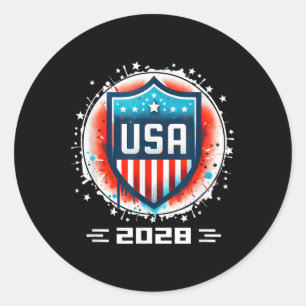 Usa 2028 Go United States Sport Usa Team 2028 Usa  Classic Round Sticker