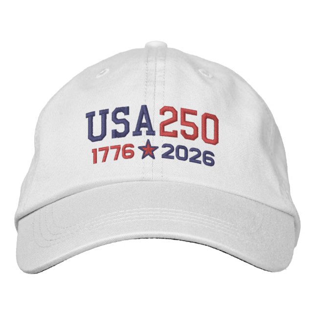 USA 250 - 1776-2026 EMBROIDERED HAT (Front)