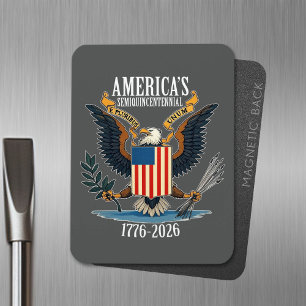 USA 250 - 1776-2026 - Vintage Eagle Coat of Arms Magnet