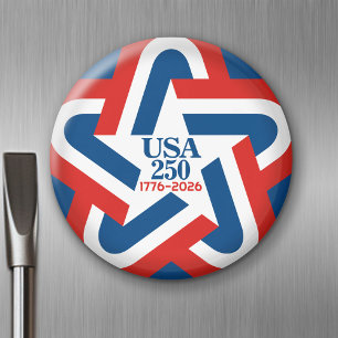 USA 250 - 1776-2026 Vintage Star Design Magnet