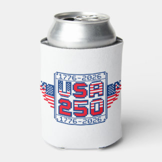 USA 250 – 1776 to 2026 Pixel Art Can Cooler