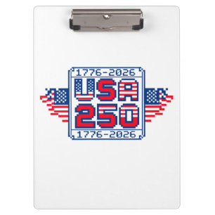 USA 250 – 1776 to 2026 Pixel Art Clipboard