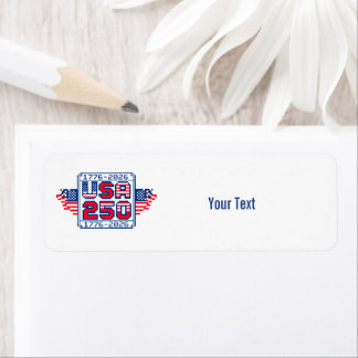 USA 250 – 1776 to 2026 Pixel Art Return Address Label