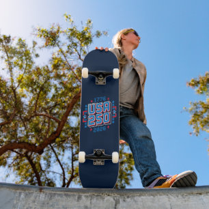 USA 250 – 1776 to 2026 Pixel Art Skateboard
