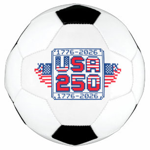 USA 250 – 1776 to 2026 Pixel Art Soccer Ball