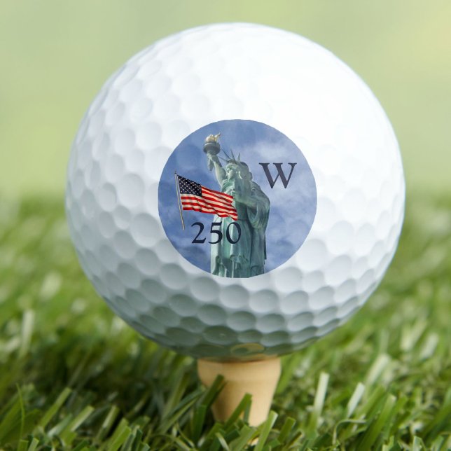 USA 250 American Flag Statue of Liberty Monogram  Golf Balls (Creator Uploaded)