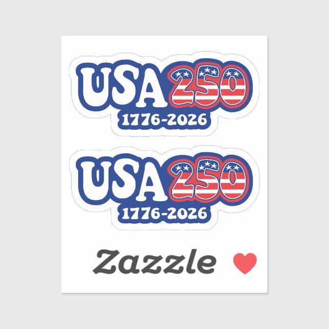 USA 250 - America's 250th Birthday Red White Blue (Sheet)