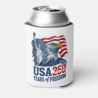 USA 250 America's Semiquincentenl Liberty & Eagle Can Cooler