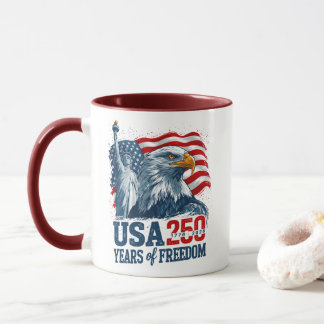 USA 250 America's Semiquincentenl Liberty & Eagle Mug
