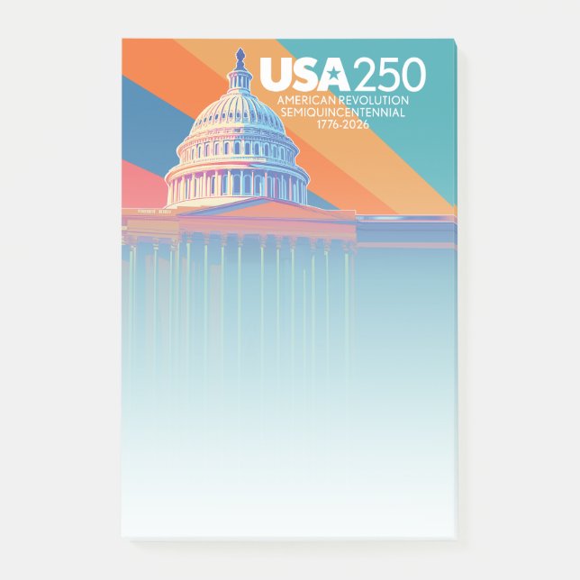 USA 250 Birthday - Capital Dome America Post-it Notes (Front)