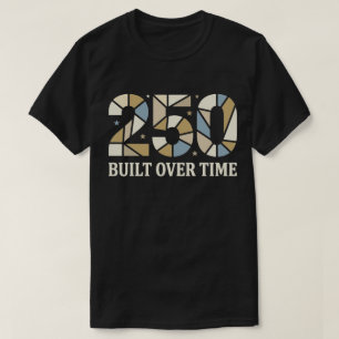 USA 250 Built Over Time Vintage Patriotic Retro T-Shirt
